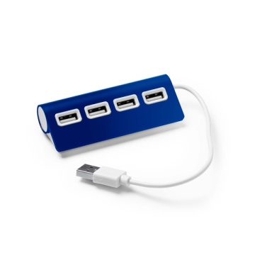 Port USB cu corp din aluminiu, finisaj în două tonuri și cablu alb - Img 4