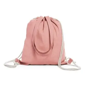 Sacoșă rucsac cu cordoane din bumbac 100% reciclat de 140 g/m² - Img 4
