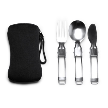 Set de tacâmuri pliabile din oțel inoxidabil