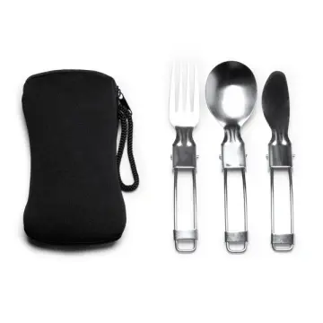 Set de tacâmuri pliabile din oțel inoxidabil