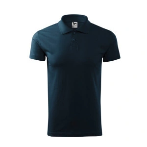 Tricou polo bumbac 100% pentru barbati, bleumarin 180gr/mp