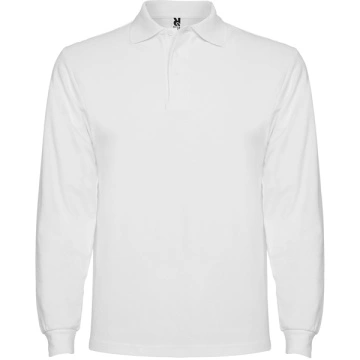 Tricou polo cu mânecă lungă, guler și manșete în canalé 1x1 cu elastan și fantă cu 3 nasturi - Img 2