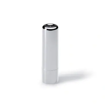 Balsam de buze cu capac clasic cu finisaj metalic în formă de cilindru