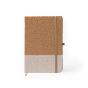 Blocnotes A5 cu coperți tari din paie naturale și bumbac