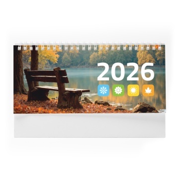 Calendar orizontal de birou cu spiră - Img 1
