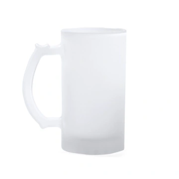 Cană din sticlă borosilicată cu efect de gheață, specială pentru personalizare prin tehnica de sublimare