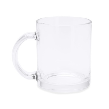 Cană din sticlă cu o capacitate de 340 ml, specială pentru sublimare