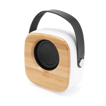 Difuzor wireless Bluetooth cu corp ABS, față din bambus natural și membrană vizibilă - Img 2