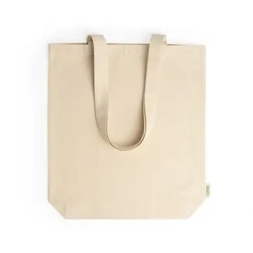 Geantă din bumbac organic 100% de 280 g/m² cu îmbinare și mânere practice lungi de 70 cm - Img 2