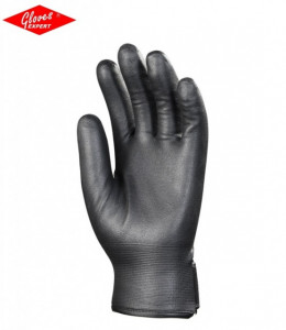 Manusi protectie din nylon poliamidă neagra imersata integral în nitril elastic - Img 2