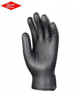 Manusi protectie din nylon poliamidă neagra imersata integral în nitril elastic - Img 2