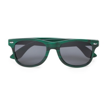 Ochelari de soare clasici, protecție UV 400, ramă efect lemn - Img 3