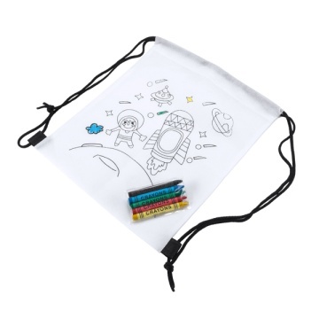 Rucsac pentru copii confecționat din material non-woven cu desene ce pot fi colorate - Img 2