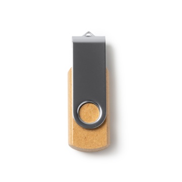 Stick de Memorie USB din carton reciclat cu clemă pivotantă metalică - Img 1