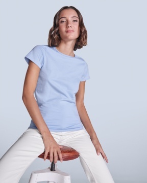 Tricou cambrat cu mânecă scurtă pentru femei din bumbac ecologic certificat OCS