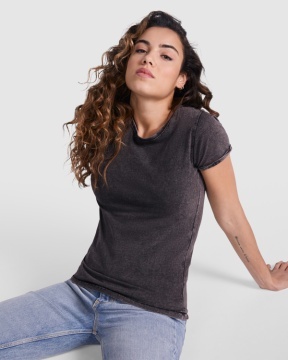 Tricou cu mânecă scurtă de damă cu efect de jeans