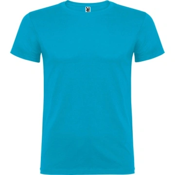 Tricou cu mânecă scurtă şi guler rotund dublu cu elastan - Img 9