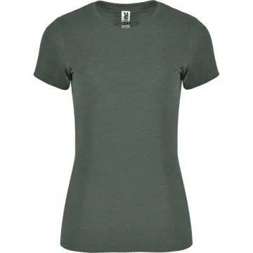 Tricou dama cu mânecă scurtă cambrat, în culori melanj - Img 6
