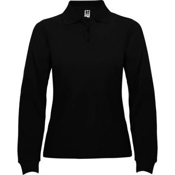 Tricou polo cu mânecă lungă, guler și manșete canelate 1x1 cu elastan și fantă cu 3 nasturi - Img 3