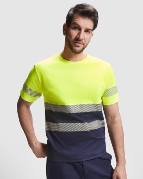 Tricou tehnic reflectorizant cu mâneci scurte