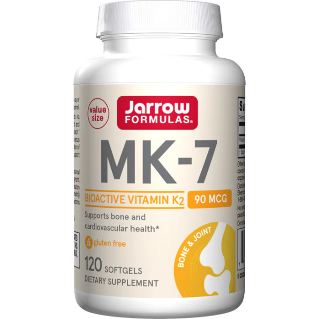 Vitamin K2, MK7, 90 mcg, Jarrow Formulas, 120 softgels Menachinona7