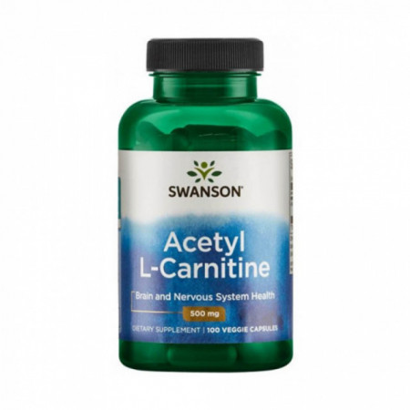 Acetyl L-Carnitine - L-Carnitina 500 mg 100 caps Energie Pentru Creier, Tratament Encefalopatie Dementa Alzheimer