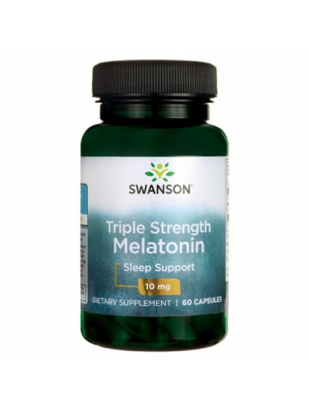 Melatonina 10 mg 60 Capsule Swanson Tulburari de Somn