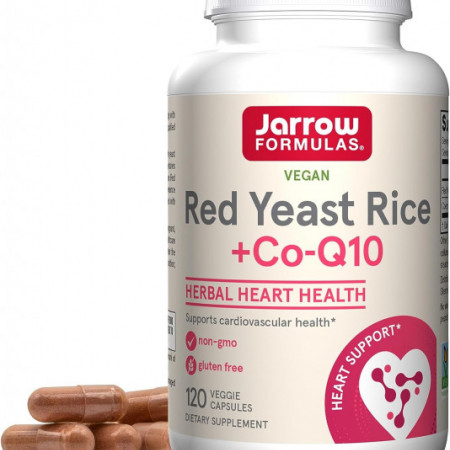 Red Yeast Rice (Drojdie de Orez Rosu) + Coenzima Co-Q10, Jarrow Formulas, 120 capsule