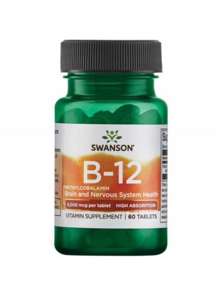Vitamin B12 5000mcg 60 tab B-12 Methyl Metilcobalamina Swanson SWU122