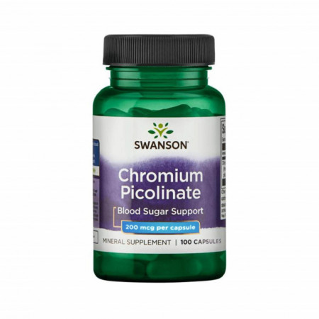 Chromium Picolinate, 200mcg, Swanson, 100 capsule Crom Picolinat
