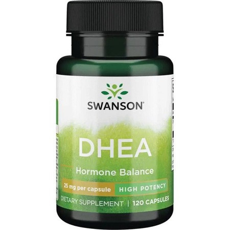 DHEA 25 mg High Potency - Dehidroepiandrosteron 120 capsule Swanson 75 mg pe zi