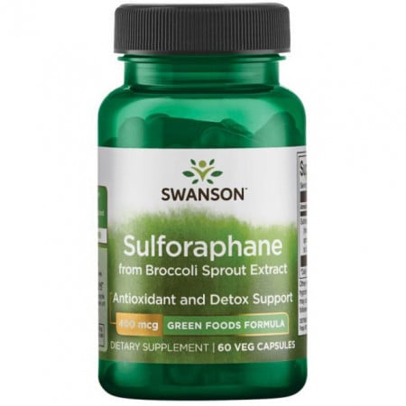 Extract de Broccoli - Sulforafan 400 mcg 60 capsule vegetale Sulforaphane Swanson