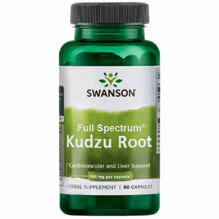 Kudzu Root - Radacina 500 mg 60 capsule Swanson Renuntare la Fumat si Alcool
