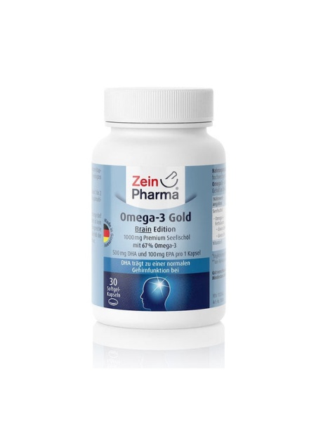 Omega 3 Gold - Brain Edition, 1000mg - 30 caps Zein Pharma