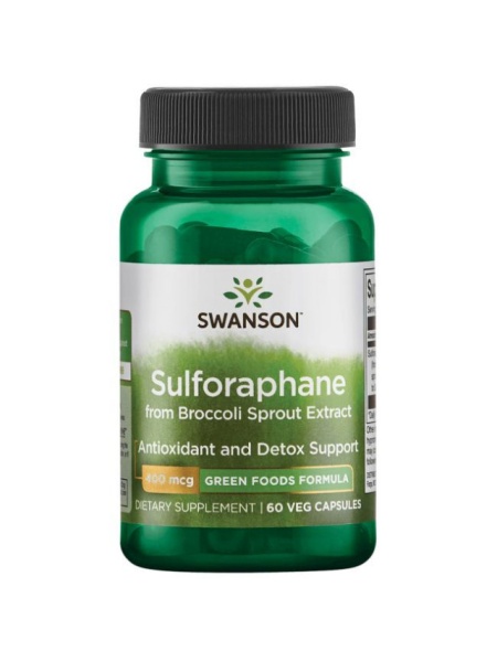Sulforaphane 400mcg 60 caps Helicobacter Swanson SWR048