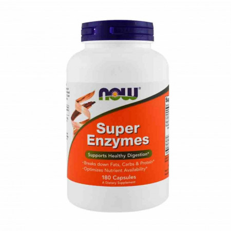 Super Enzymes (Enzime Digestive cu Spectru Larg), Now Foods, 180 capsule
