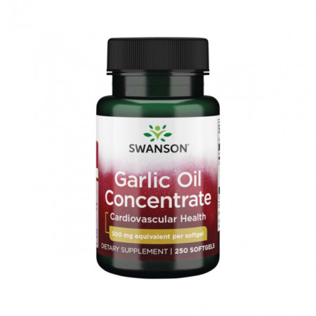 Swanson Ulei de usturoi, 500 mg, 250 Capsule Garlic Oil Concentrate, colesterol, tensiune