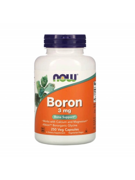 Boron (Bor) Mineral, 3 mg, Now Foods, 250 capsule