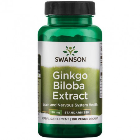 Ginkgo Biloba Extract Standardizat 120 mg 100 capsule Swanson