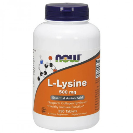 L-Lysine, (Lizina), 500mg 250 tablete Now Foods