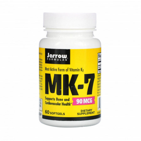 Vitamin K2, MK-7, 90 mcg, Jarrow Formulas, 60 softgels Menachinona-7