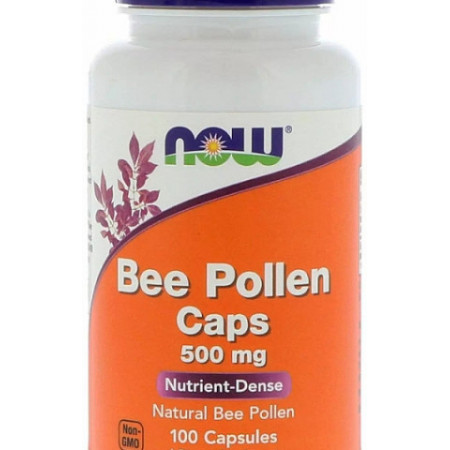 BEE POLLEN, 500 mg - 100 capsule Polen Albine NOW FOODS
