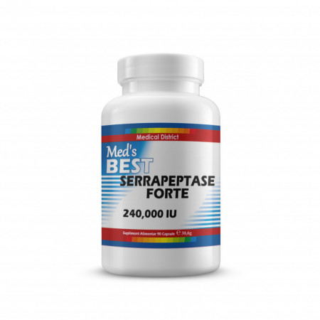 Best Serrapeptase Forte 240,000 Unitati/zi per 3 capsule Sinuzita Inflamatii