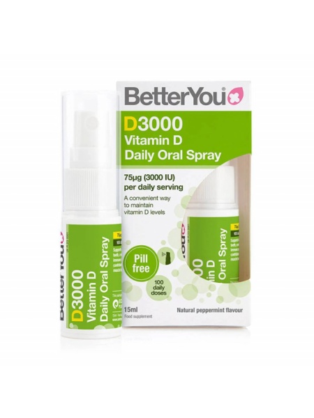 D3000 IU, Daily Vitamin D Oral Spray 15 ml BETTER YOU
