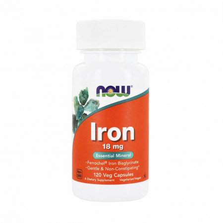 Iron (Fier), 18 mg, 120 capsule Now Foods