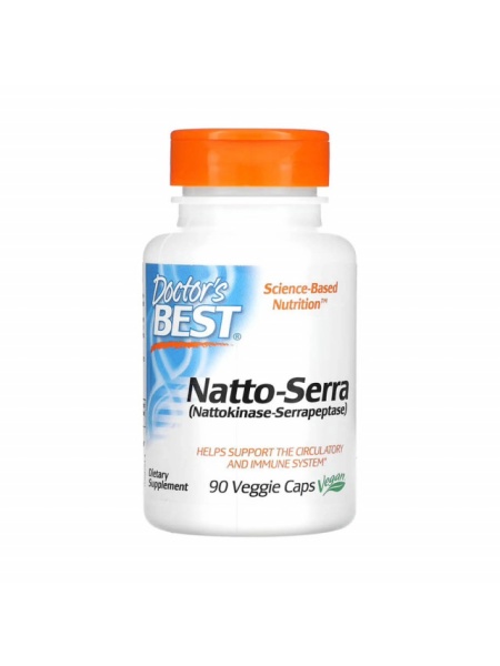 Natto-Serra 90 capsule Nattokinaza - Serrapeptaza Doctor's Best