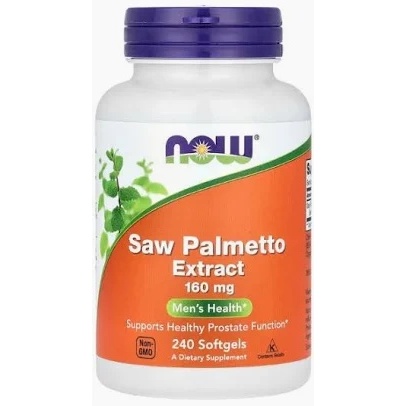 Saw Palmetto Extract 160mg 240 softgels Palmier Pitic Tratament Prostata si Tract Urinar Now Foods