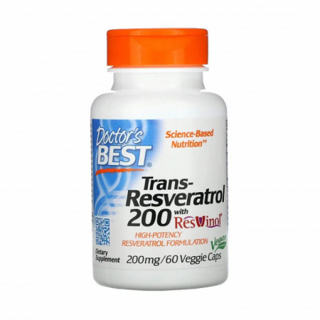 Trans-Resveratrol with Resvinol, 200 mg, 60 capsule, Doctor's Best