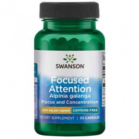 Focused Attention Alpinia Galanga 300 mg 30 capsule Memorie si Concentrare Swanson