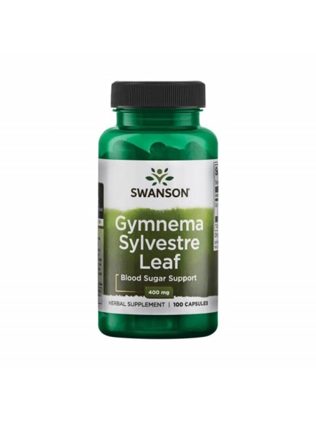 Gymnema Sylvestre Leaf (Gurmar) 400 mg 100 Capsule Swanson Reface Pancreasul